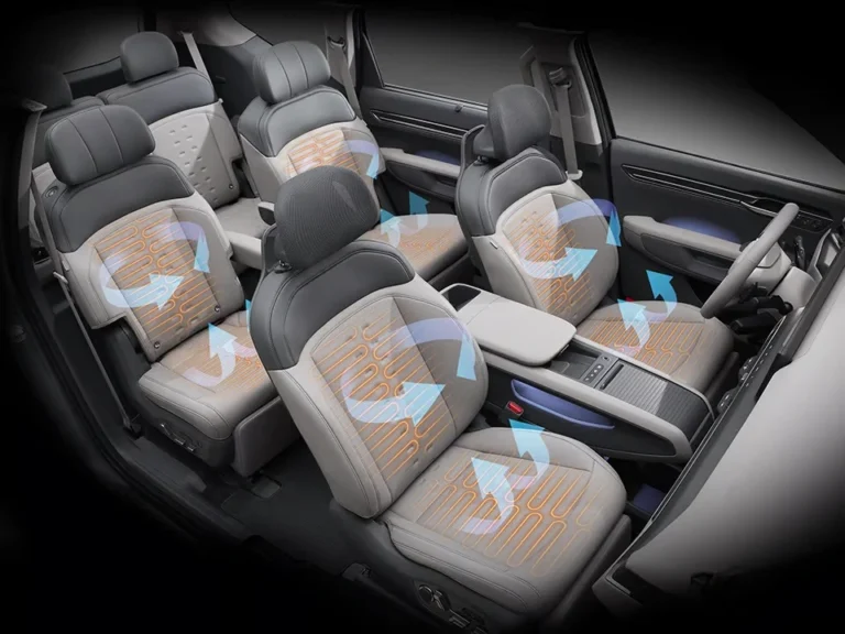 2nd row ventilated/heated seats Travel in perfect relaxation. Ventilated and heated seats offer fresh air and cozy warmth, ensuring your overall comfort.
